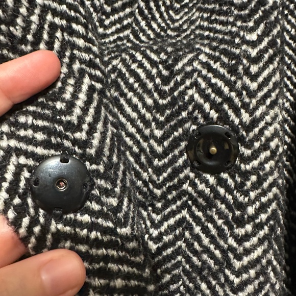 NWT Donna Karan Chevron Shawl-Collar Coat - size 12 - Picture 5 of 8